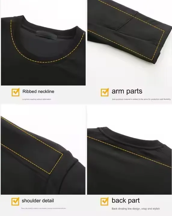 Soft Stab Proof Clothing Personal Safety Defense Long Sleeve T Shirt Dagger Knife Cut Resistant Anti-stab Shirt