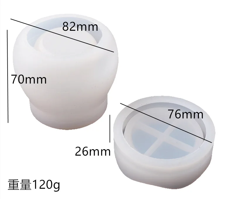 Hot Sale Pudding Cup Storage Box Silicone Bead Mirror Mold Storage Epoxy Resin Molds Silicone Rubber