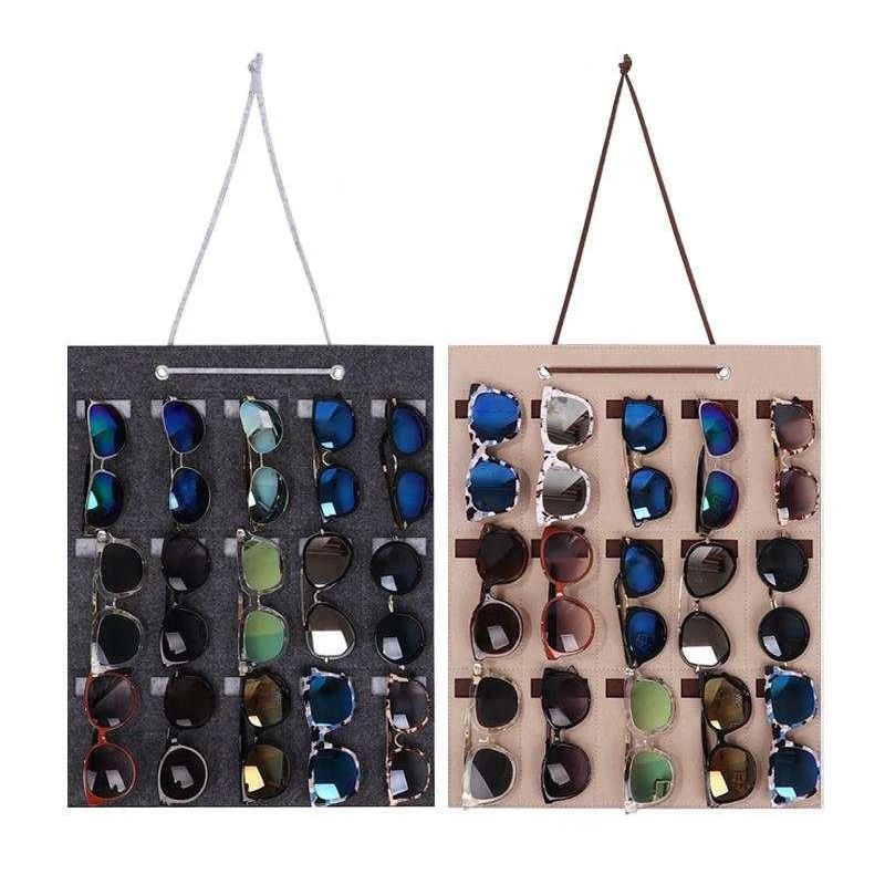 Convenient glasses Storage Box Wall Hanging Demonstration solar wall shows high level sensor sunglasses storage display bag