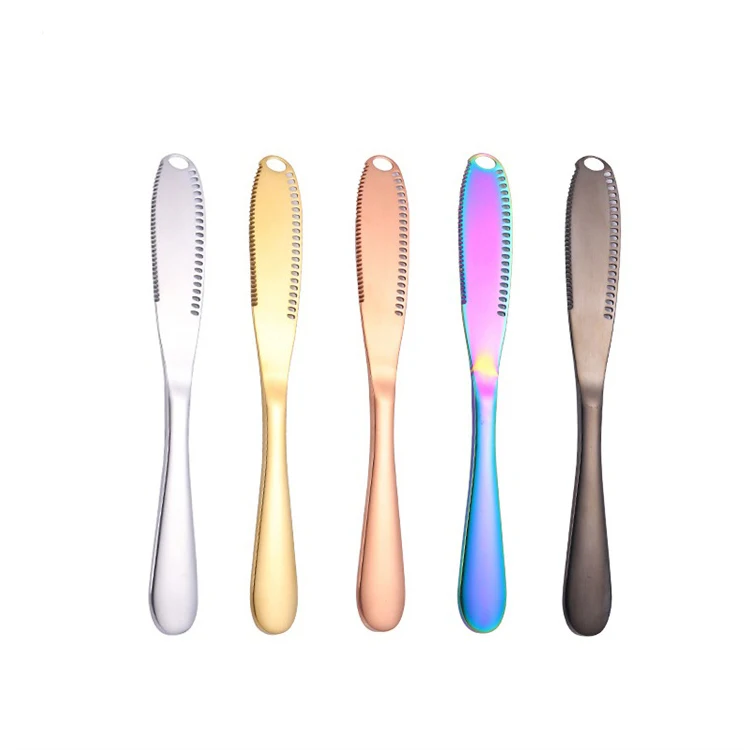 
3in1 Multi-Function Bread Dessert Cheese Butter Spreader Stainless Steel Butter Knife 