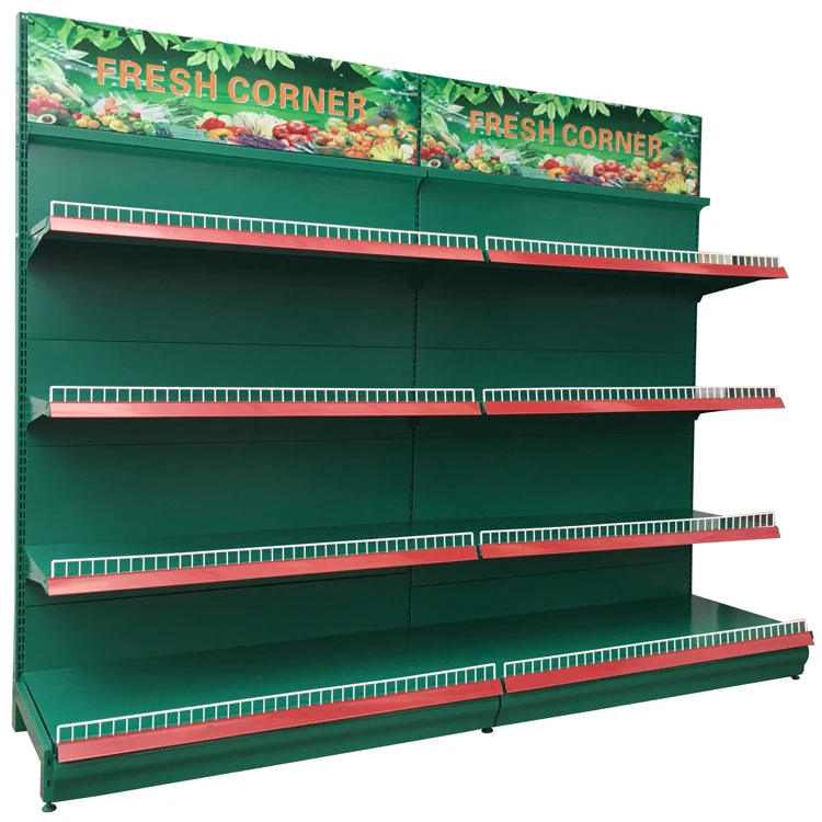 Gondola Stainless 5 Layer Vegetable Fruit Rack Shelves for Retail Store Racking