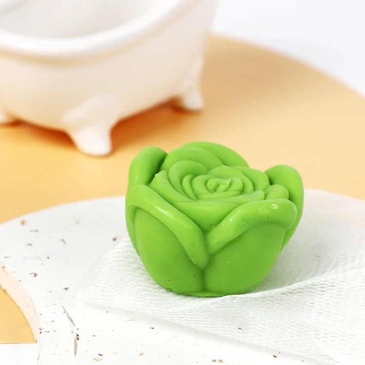 2024 New Organic Customizable High Quality Bath Soap Natural Ingredients Rose-Shaped Handmade Soap for Adults Romantic Body Use