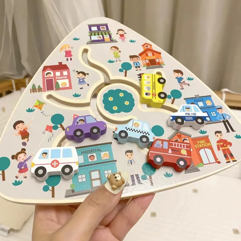 Children Montessori Early Education Maze Puzzle Toy Animal Digital Shape Match Interactive Game Educational Learning Toys