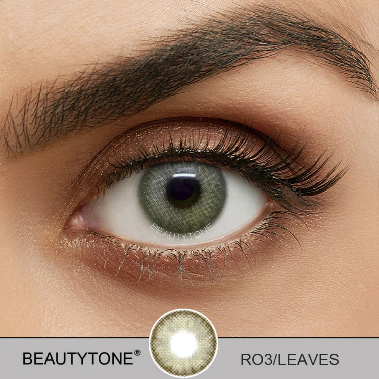 Бренд BeautyTone контактные линзы розового и коричневого цвета с розмарином оптовая продажа заводская цена дешевые косметические для
