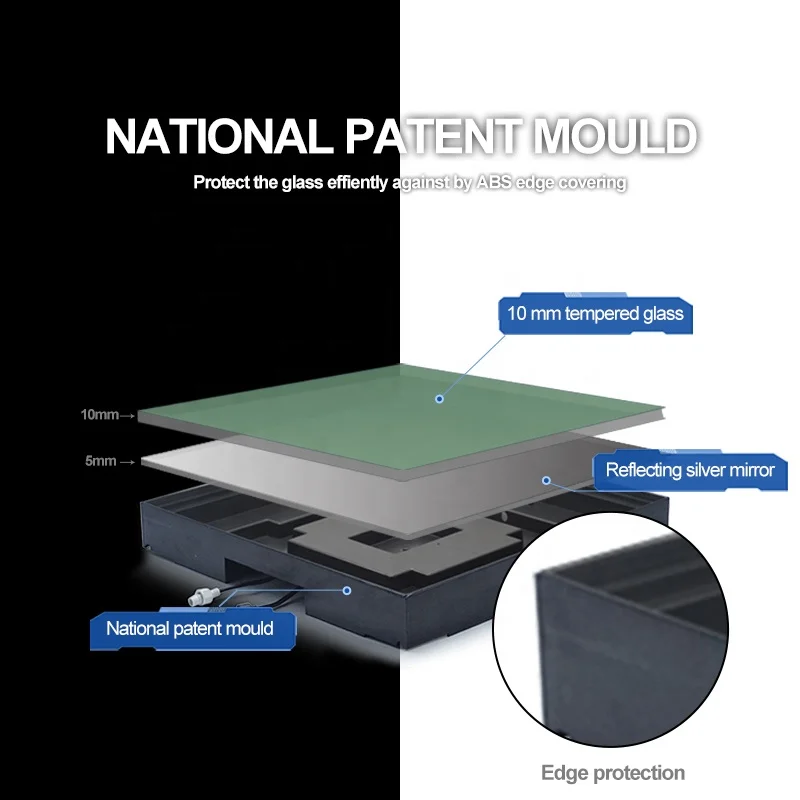 Latest WIFI Control Color Jumping Interactive Mirror LED Outdoor Dancing floor