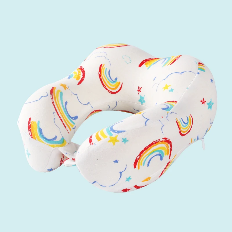 High Quality Children Lovely U-shaped Memory Foam Pillow for release shoulder pressure in travel