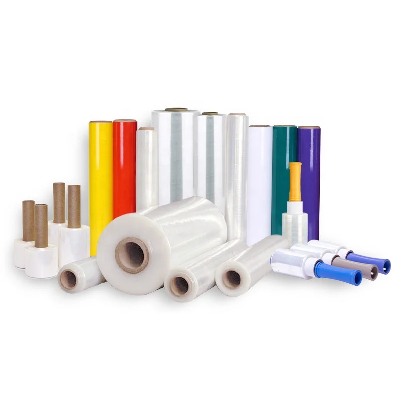 online wholesale lldpe 30um stretch film jumbo roll Plastic Bundling shrink clear roll strech film