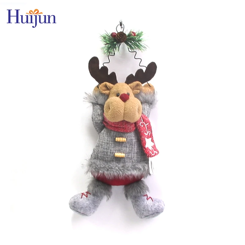 Christmas Crafts christmas decoration hanging santa snowman and reindeer hanging doll Christmas Door Hanger For Home Xmas Decor