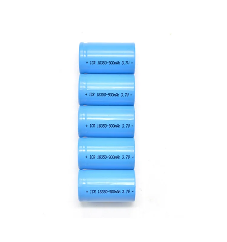 High quality rechargeable 3.7V 900mAh li-ion 18350 battery