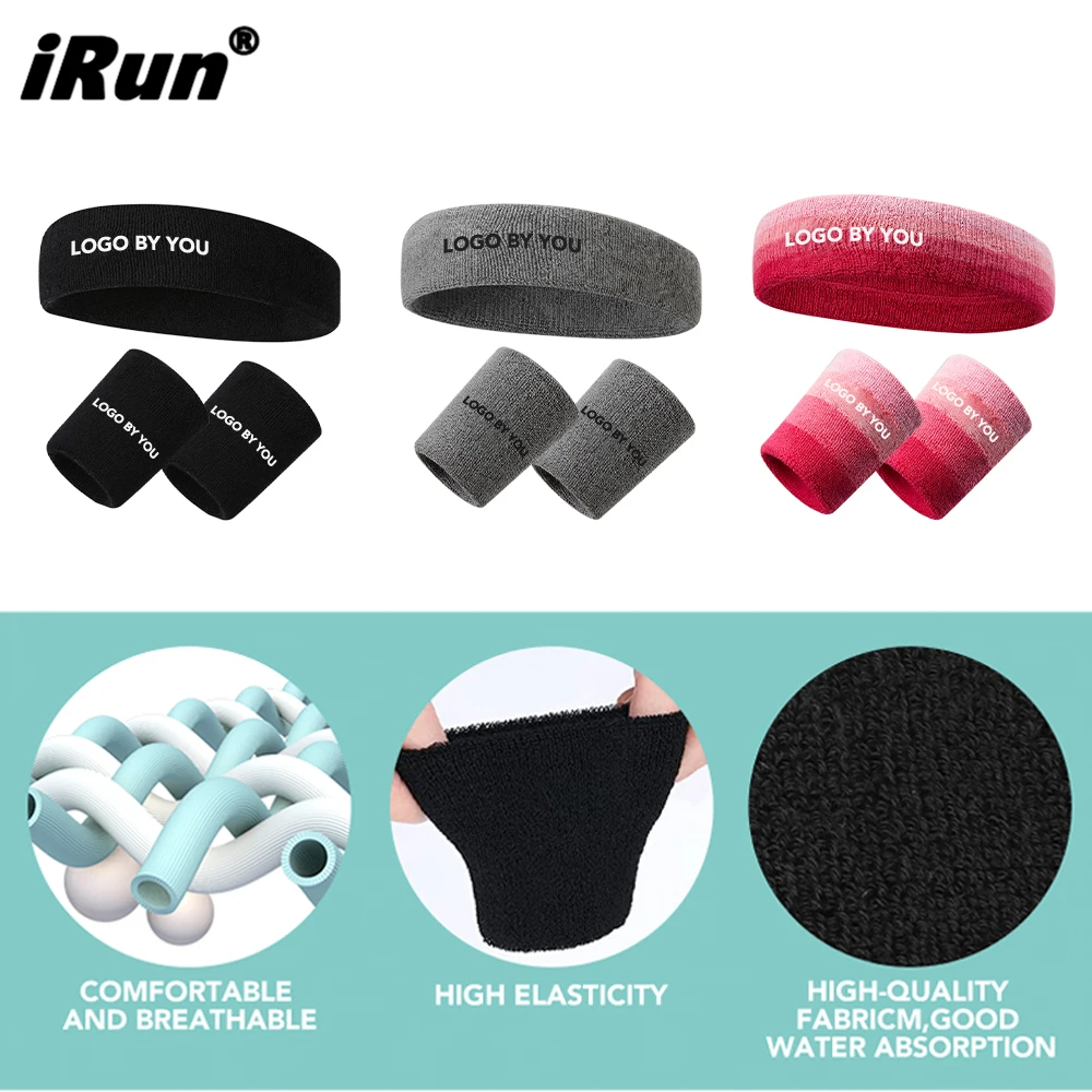 iRun Absorbent Tennis Wrist Bands Breathable Wrist Brace Support Sweat Band for Football Basketball Running