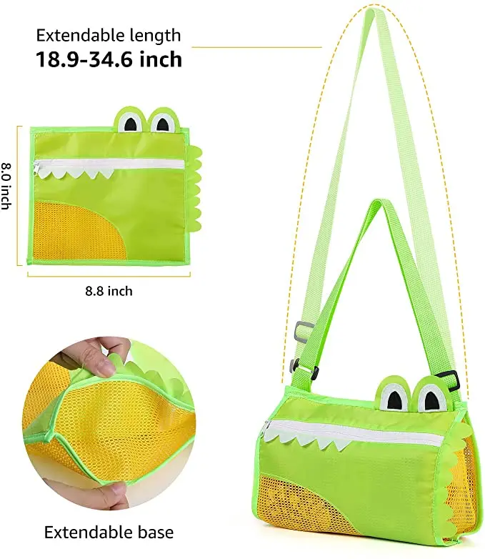 2022 Girls Boys Large Capacity High Quality Folding Kids Fancy Shell Collecting Tote Beach Bag Handbags For Vacation