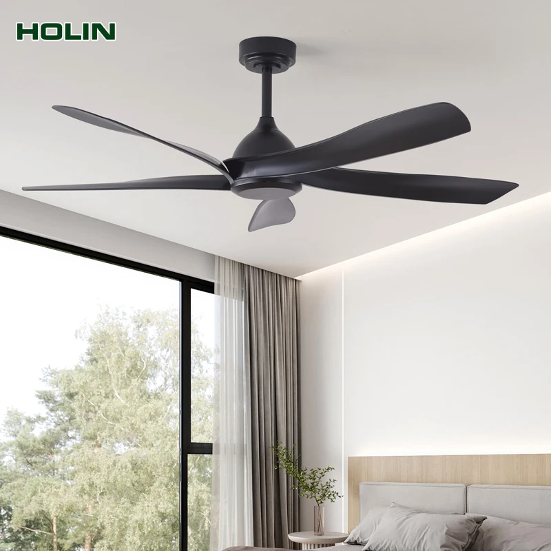 Modern Minimalist 56 Inch 5 Blades DC Motor Household Noiseless Bldc Ceiling Fan With Remote Control