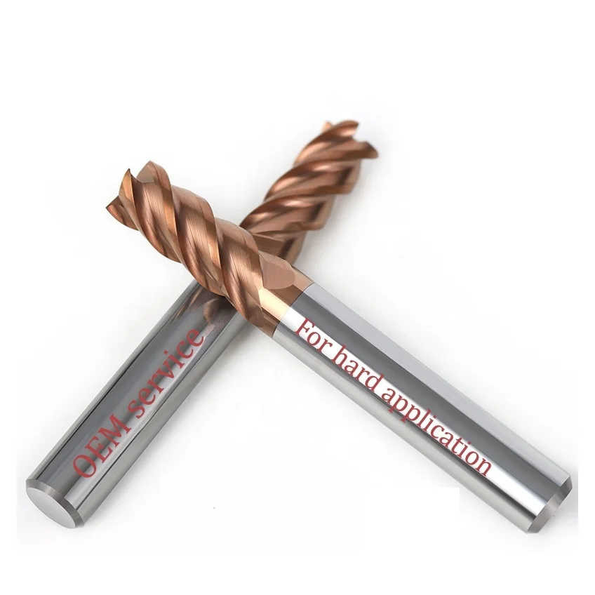 2022 Good Quality Factory cutting tools for aluminum 55 Hrc Wood Milling Cutter diamond coated Sprial Square Flat end mill bits