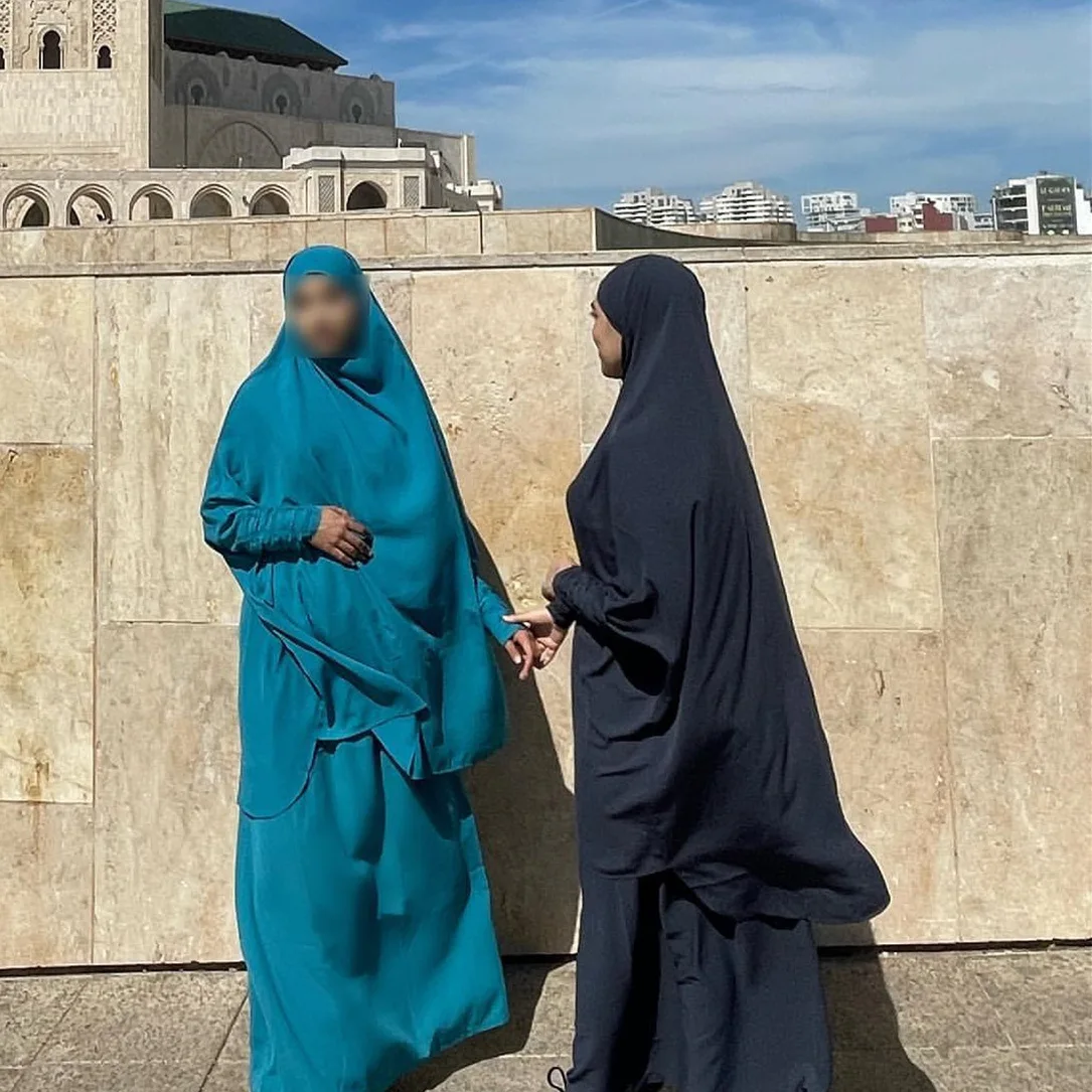 Two Piece Jilbab Skirt High Quality Nida With Niqab Strings Khimar Muslim Islamic Clothing Wholesale Prayer Abaya Jilbab