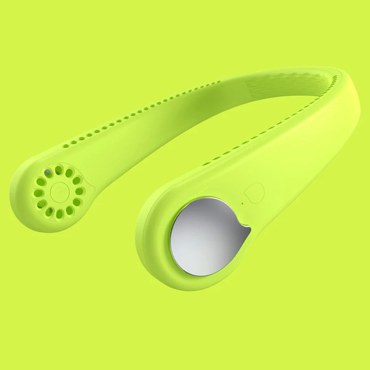 2021 New Portable Fan USB Rechargeable Air Cooling Handsfree Hanging Bladeless Band Sport Mini Neck Fan For Outdoors Traveling