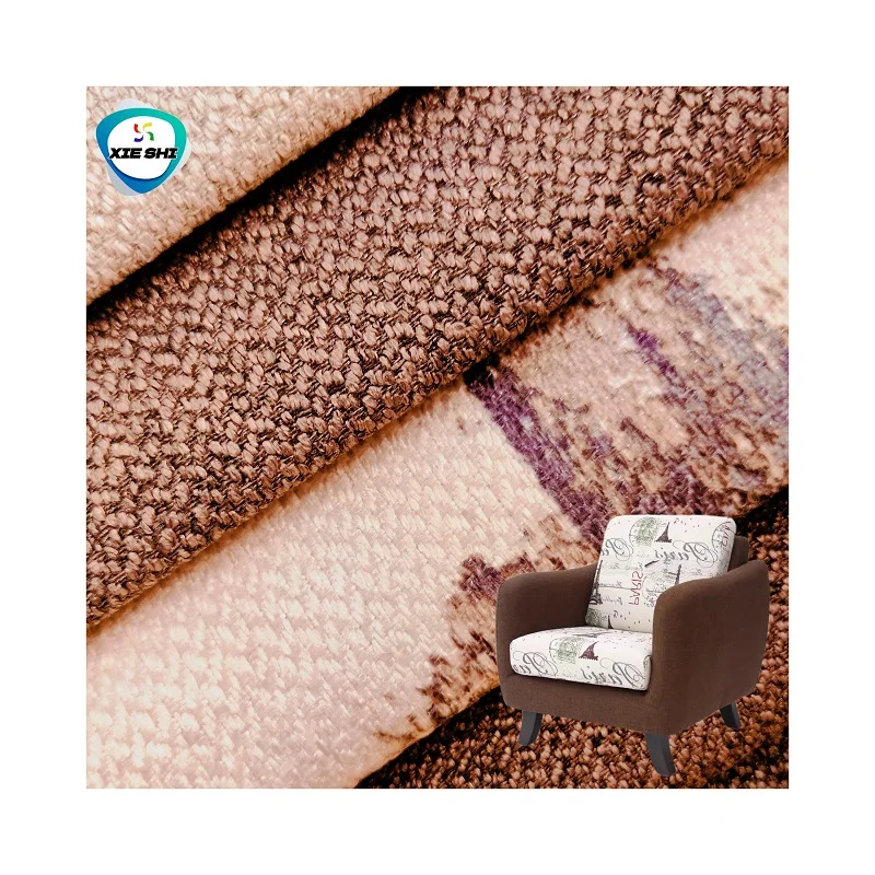 2024 Popular 100% Polyester upholstery Sofa Fabric Velvet Embossed Jacquard Fabric For Sofa and Furniture