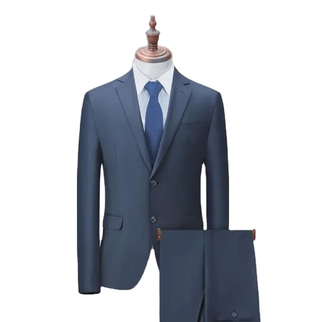 
Factory supply suit jacket pants men navy blue suit black tuxedo suit 