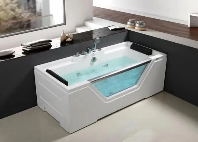 Acrylic bathroom bathtub with fauce