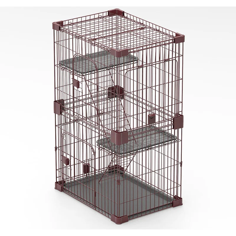 Pets New Inventions 2-Tier Cat Cage Cat House by carbon steel wire Custom