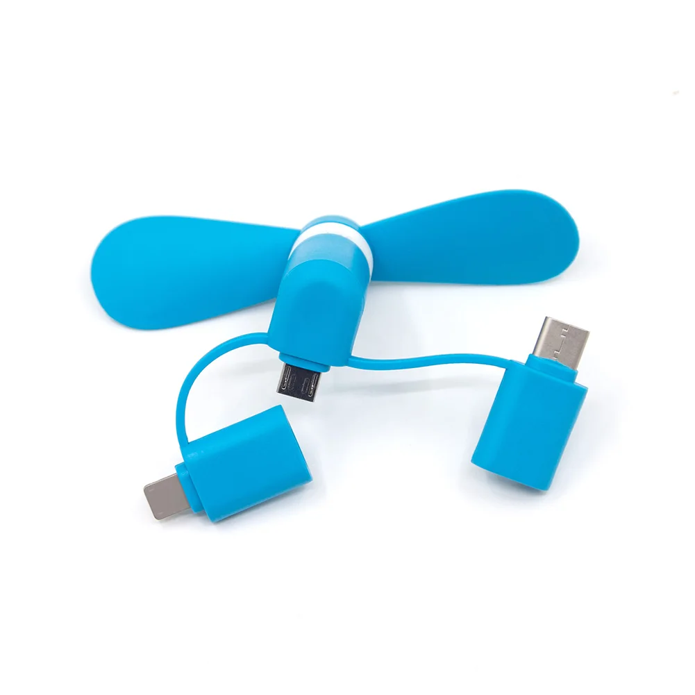 Портативный смарт-телефон портативный мини-вентилятор USB 3-в-1 type-C гаджет подходит для всех мобильных