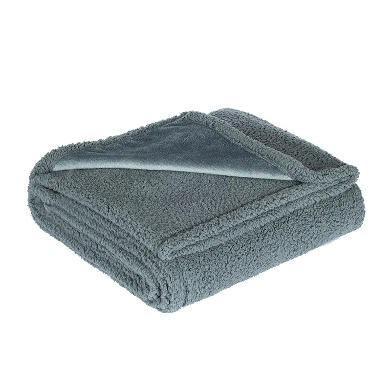Wholesale Double Layer Puppy Blanket Pet Dog Bed Waterproof Sherpa Fleece Throw Blanket Customizable