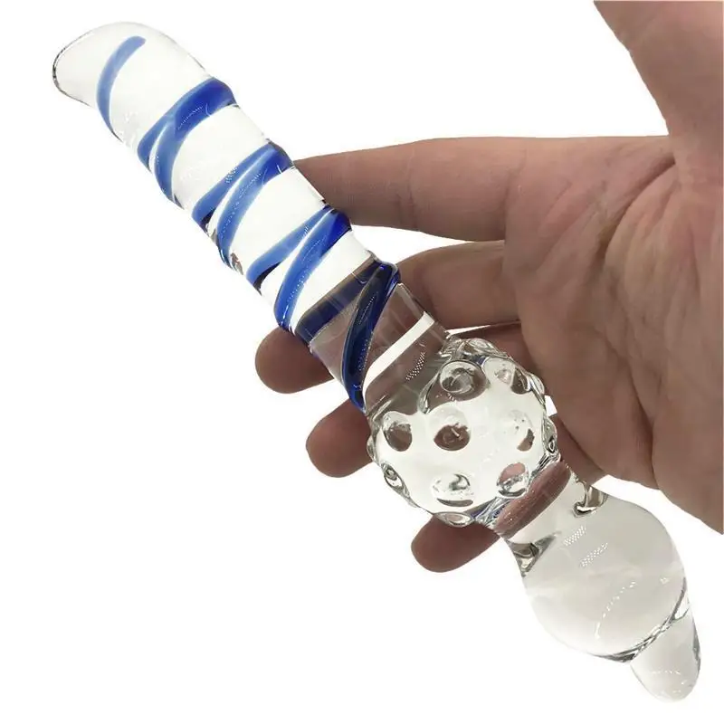 Shenzhen supplier light pyrex glass dildo green