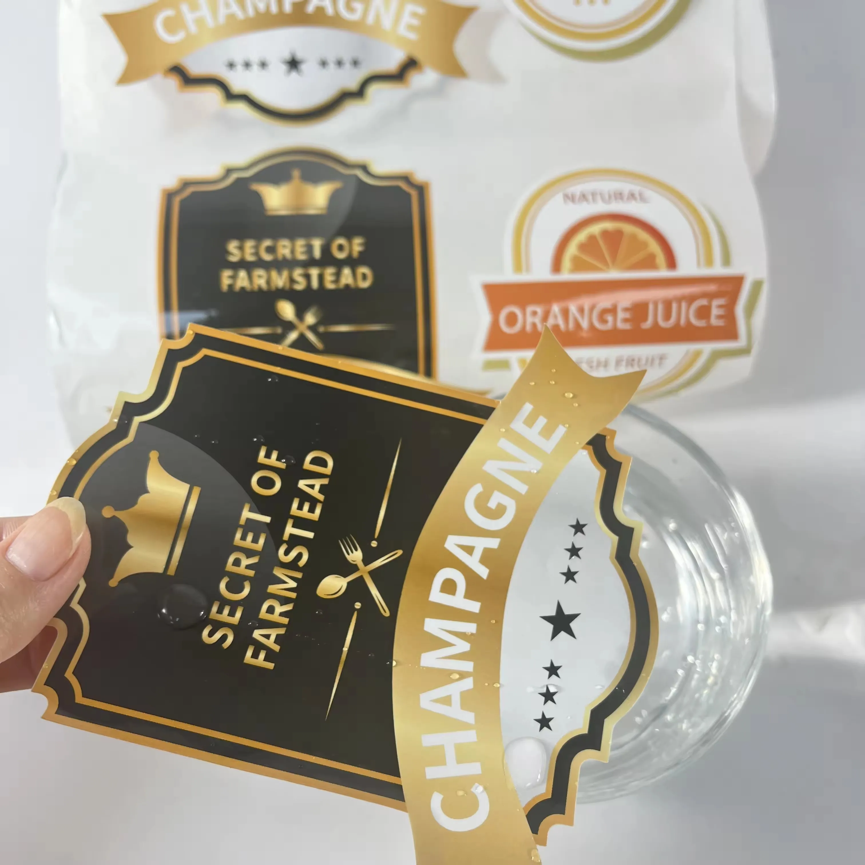 Custom Embossed Wine Beer Can Labeling Paper Decal Label Bottles Stickers Labels For Wine