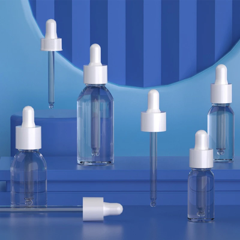 18/410 18/415 Plastic Dropper shiny gold silver smooth glass pipette aluminum dropper