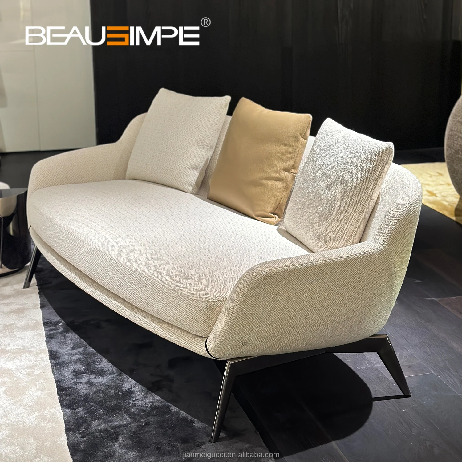 Italian Belt couch set recliner living room and bedrooms modern elegant interior small sofas minimalist fabric 3 seater sofa
