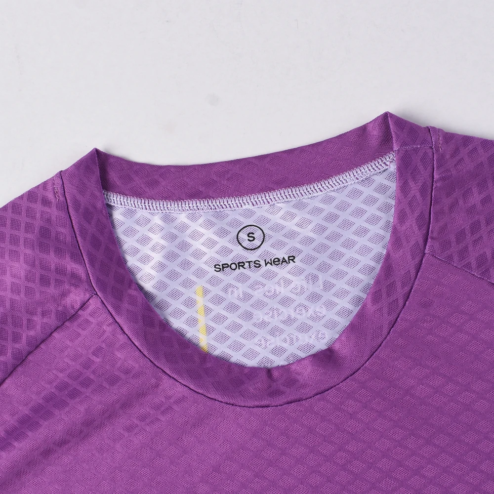 Purple Sublimation Running Shirt Custom Gym Shirts Women Sports T Shirt For Running Jogging Jersey
