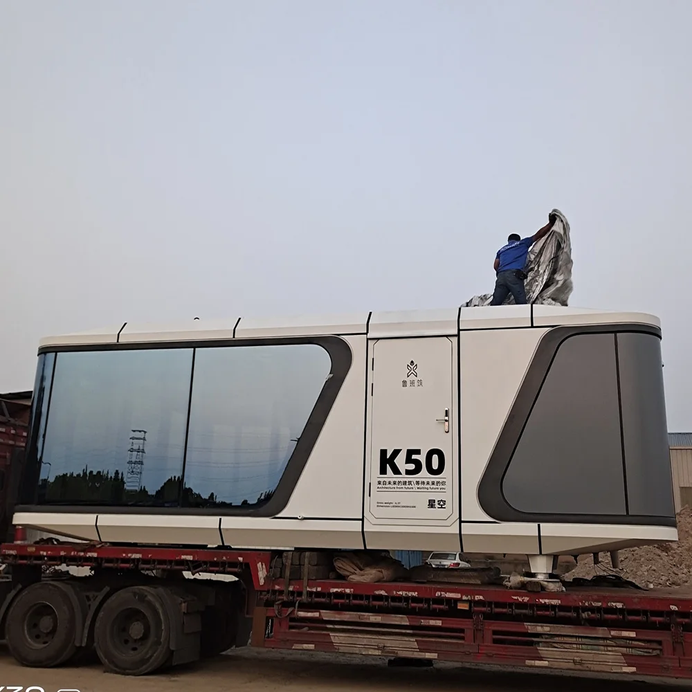 Modern Modular 20ft 40ft Outdoor Popular Mobile Prefab House Tiny House capsule cabin  Office Pod Apple Cabin