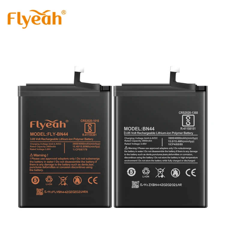 
Custom OEM 4000mAh original BN44 big capacity replacement rechargeable lithium ion mobile phone battery for Redmi note 5plus 