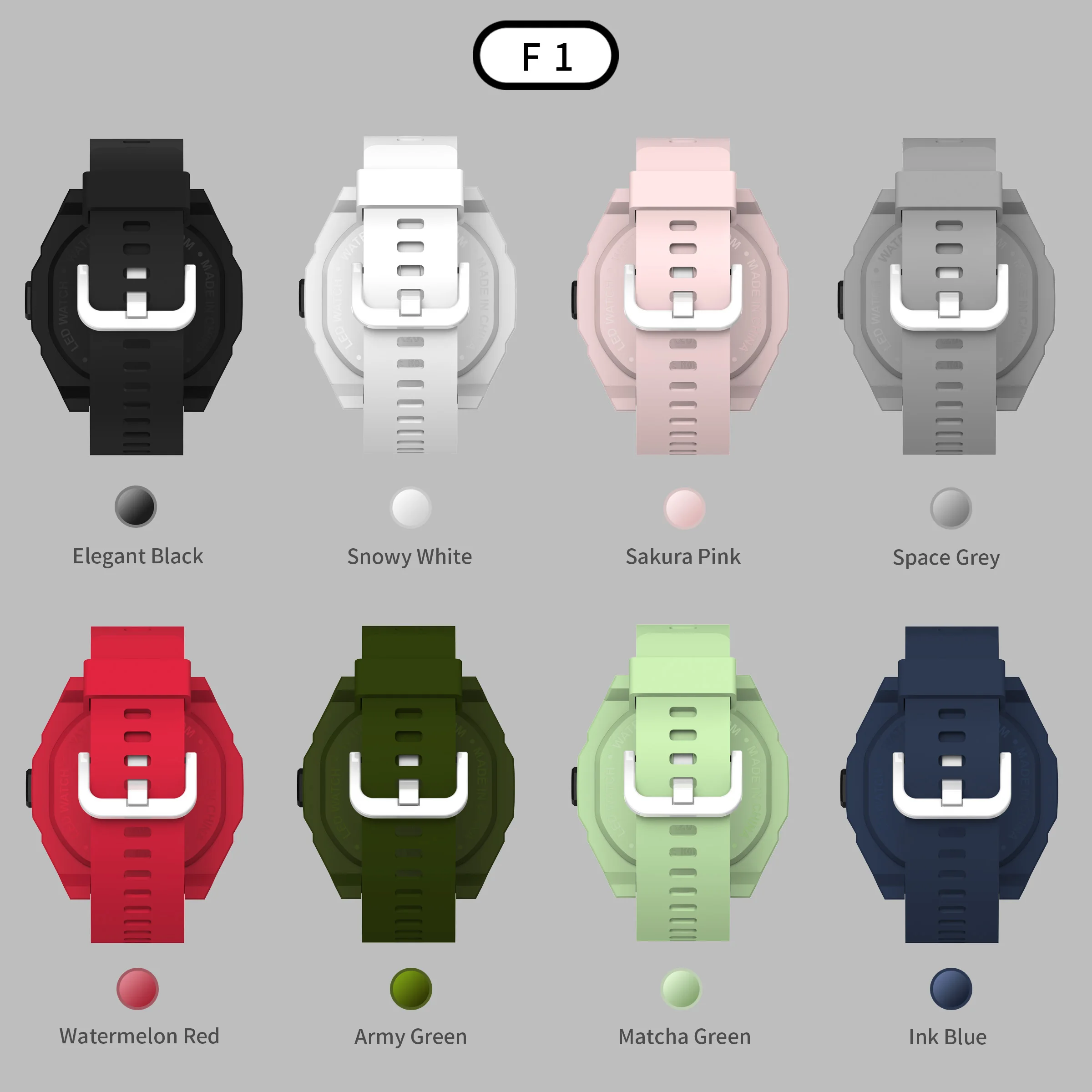 Ultra Thin Sport LED Electronic Watch Shockproof Waterproof Digital Watch