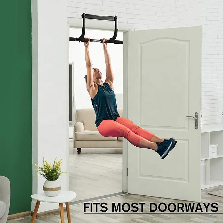 Wellshow Sport Doorway Pull Up Bar Strength Training Chin Up Bar  with No Screws for Easy Door Frame Installation