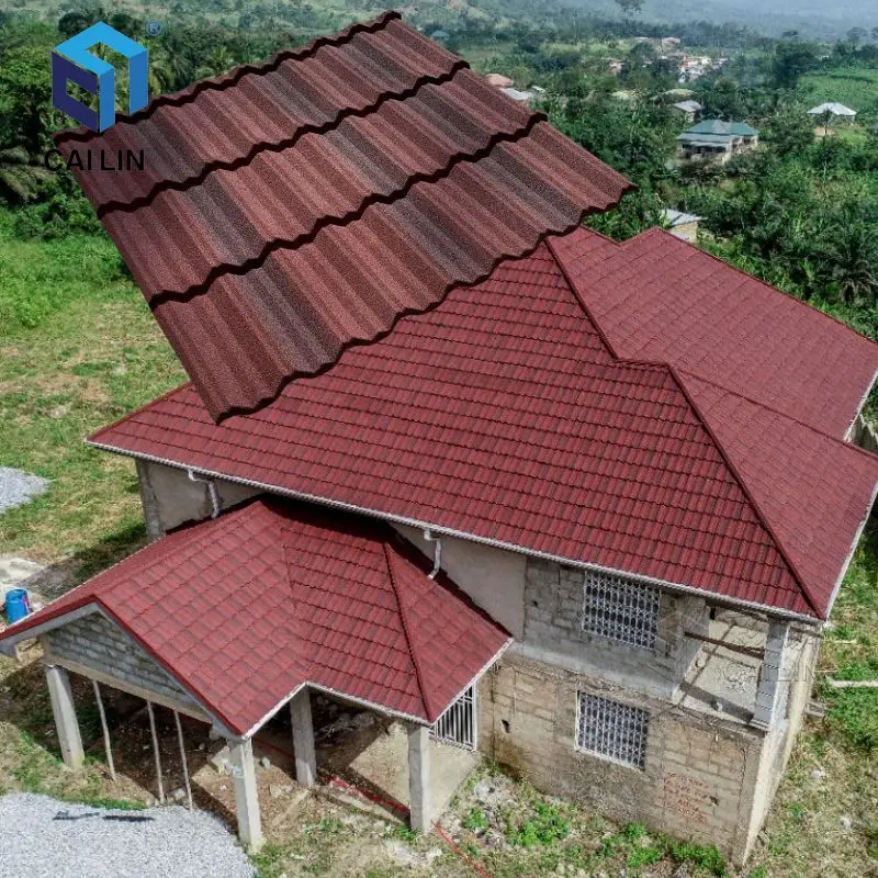 North America Hot Sale Metal Building Materials Stone Coated Galvanized Zinc Roofing Panels Roof Tiles For Apartment