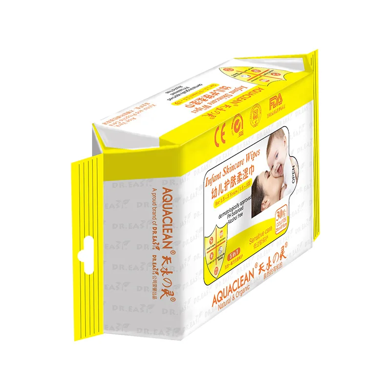 30 Sheets Non-woven Alcohol-free Fragrance-free Baby Wipes