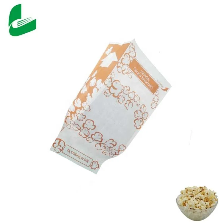 Jinan Huafeng printing waterproof and greaseproof biodegradable customized logo paper kraft microwave popcorn paper bag