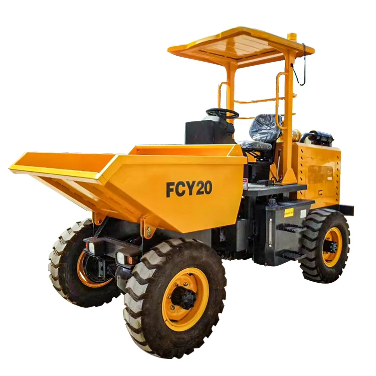 Articulated Drum brake tipping hopper site mini dump truck dumper FCY20 hydraulic system diesel engine  mine mining mineral