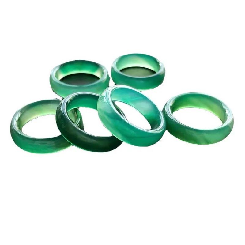 gemstone rings black onyx yellow agate green agate white agate stone ring women