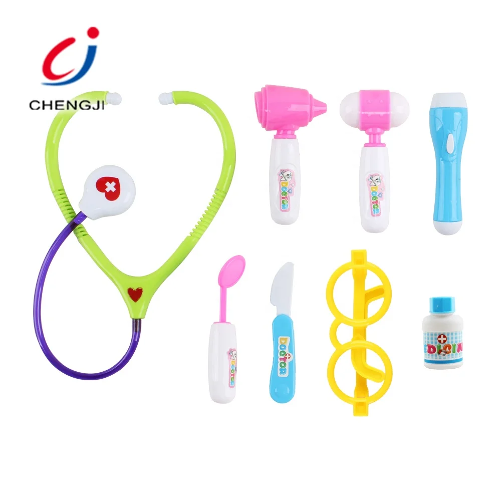 Children educational pretend play plastic doctor play set toy hospital