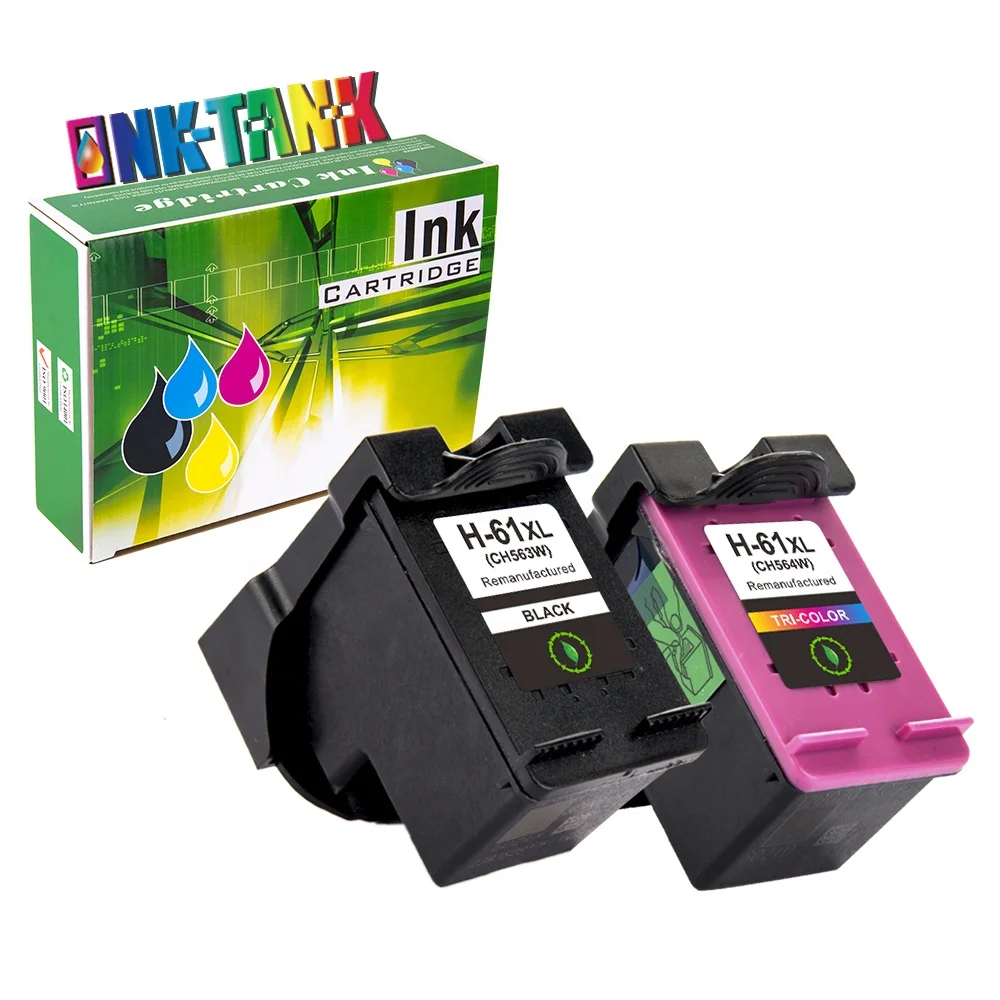 INK-TANK 61XL 61 XL Premium Black Remanufactured Color InkJet Ink Cartridge for HP61 for HP Envy 1510 4500 1050 4630 Printer