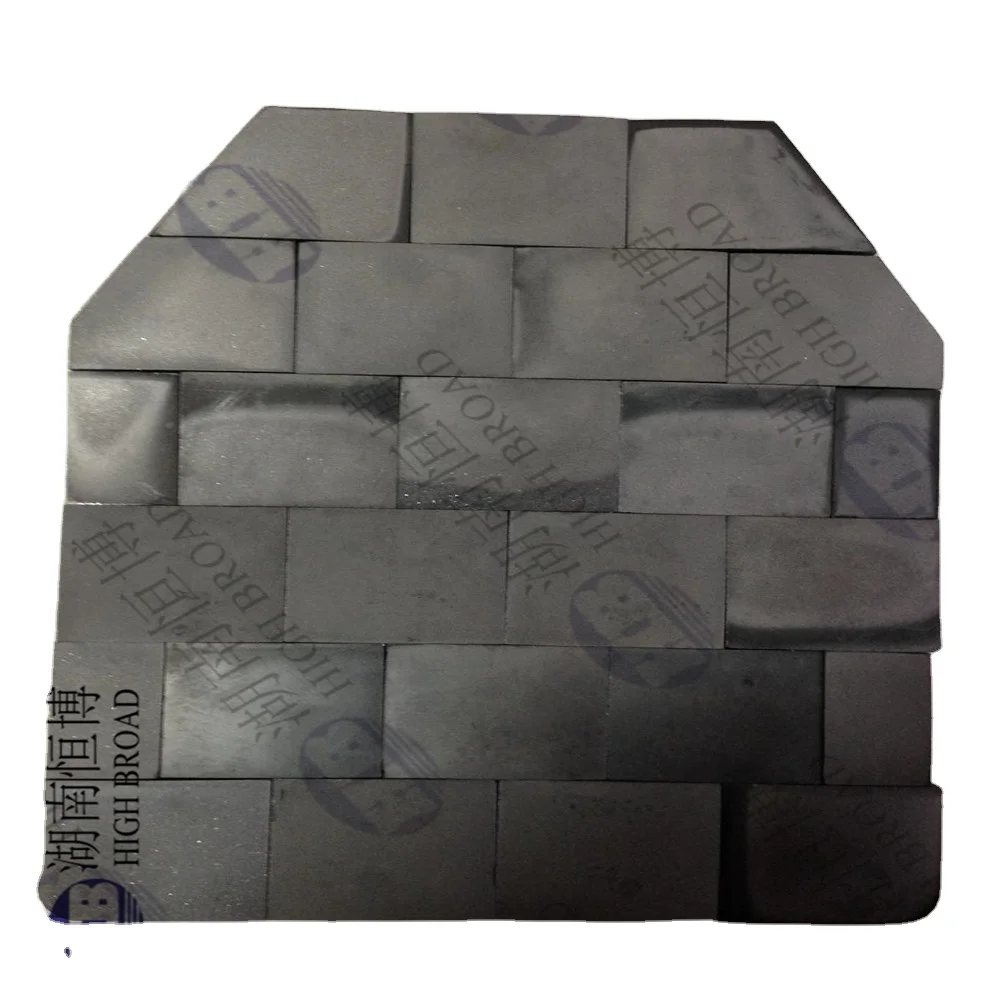 Ceramic plate silicon carbide tiles with NIJ IV level