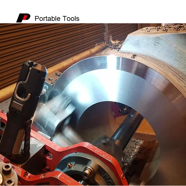 Portable Line boring and bore welding machine for repairing dozer frame bores