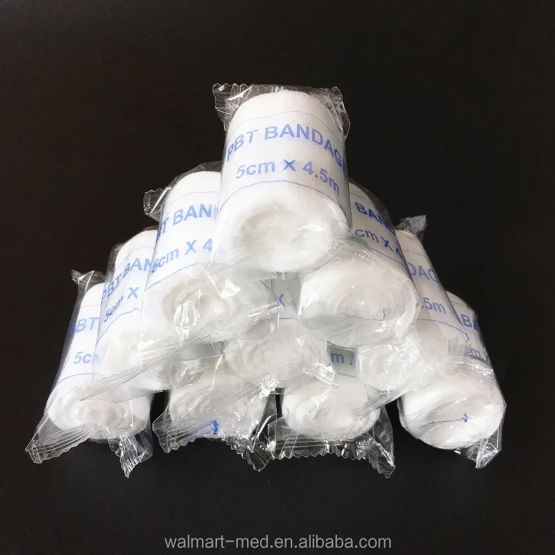 Wholesale 5cm*4.5m Medical Conforming Bandage First Aid Elastic PBT Bandage