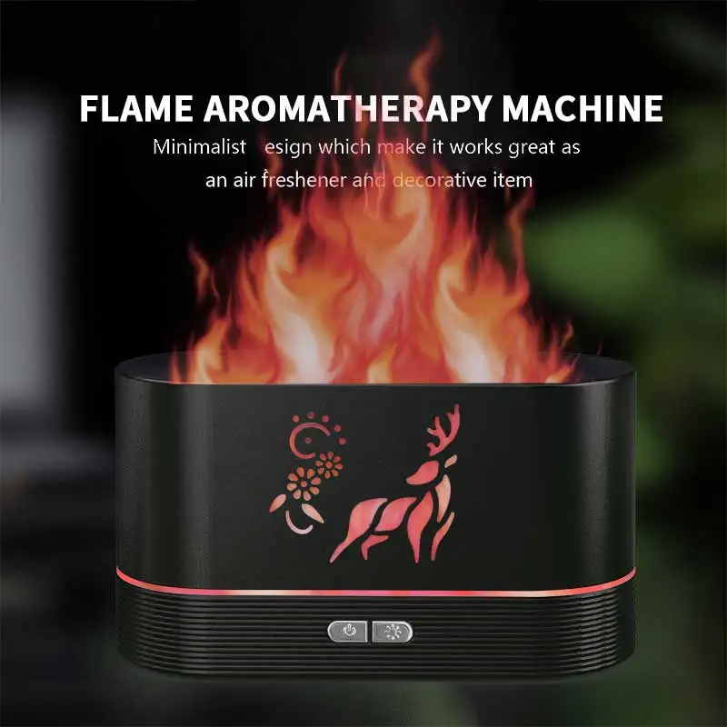 Factory new product portable cold fog mini humidifiers LED lamp home flame aroma diffuser ultrasonic essential oil diffuser