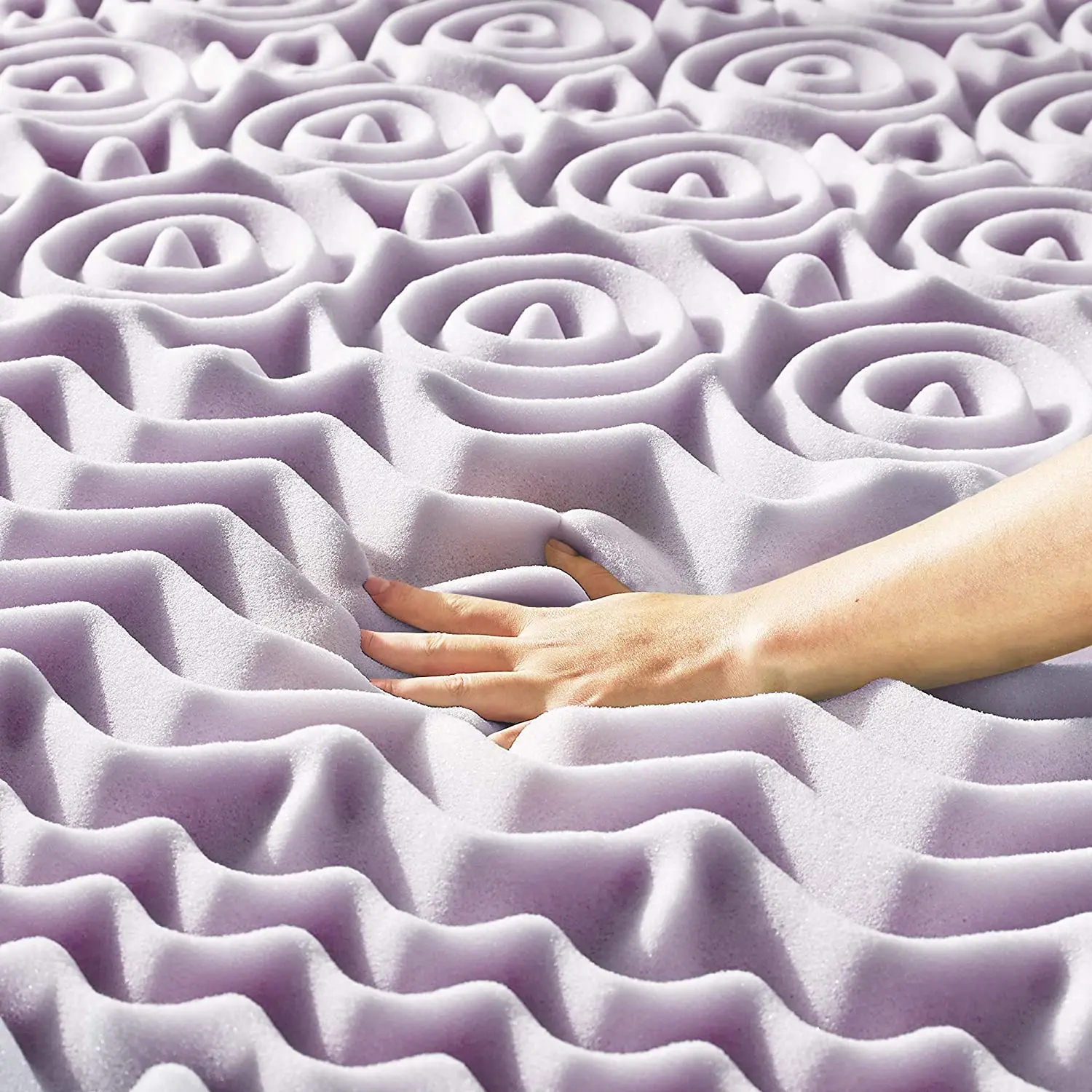 7 Zone Full Size Charcoal Rolling Viscose elastic Lavender Cooling Gel Infused Memory Foam Top Mattress Bed Topper