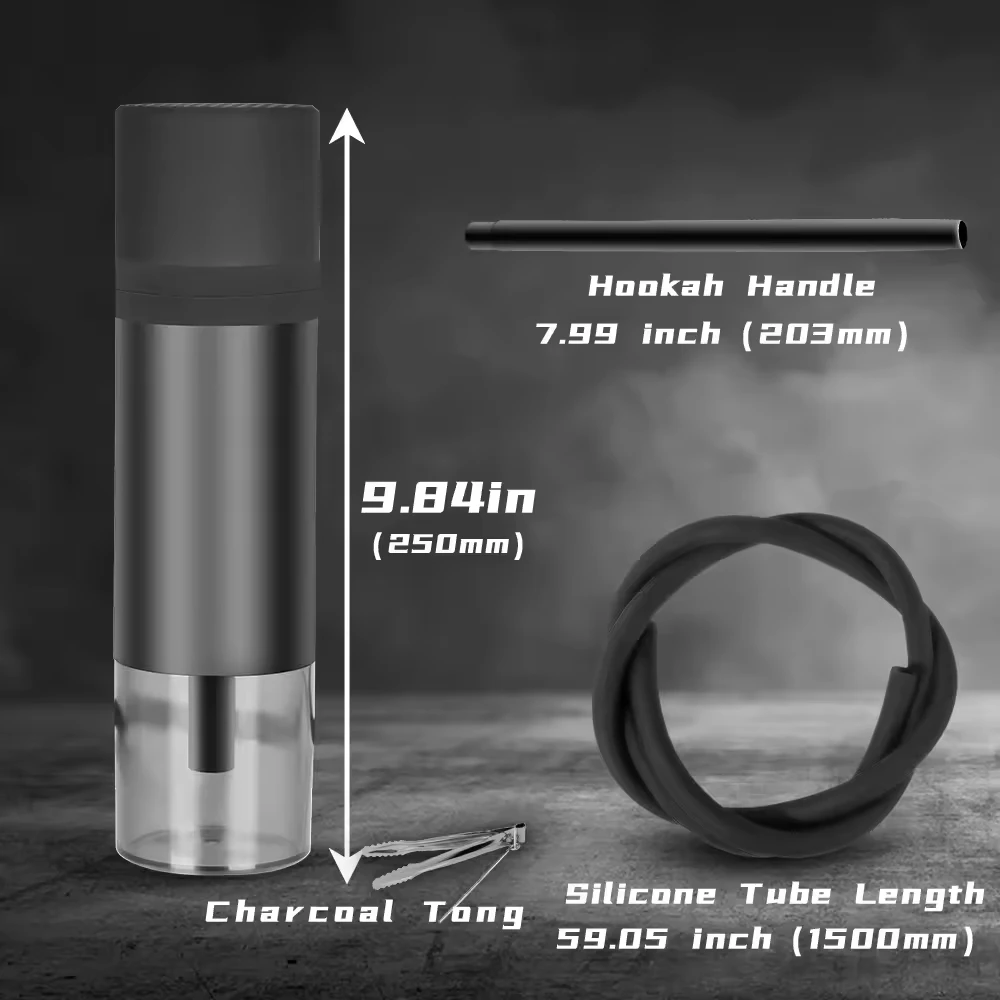 Custom Logo Wholesale Acrylic Plastic Detachable and Cleaned Portable Travel Hookah Shisha Car Hookah Cup Portable Hookah
