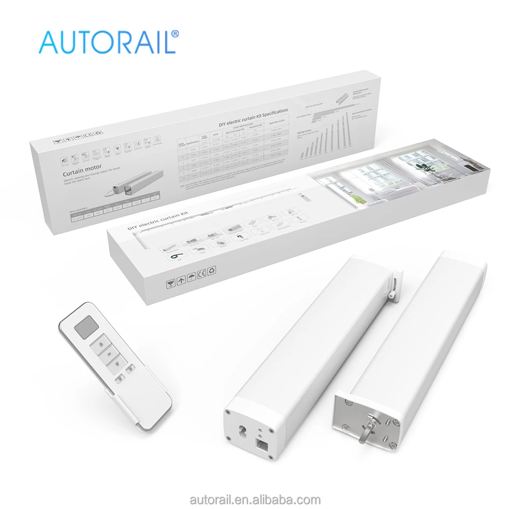 Google Home Alexa Tuya Control 5.2m Smart Curtain Kit Electric DIY Curtain Track For Home