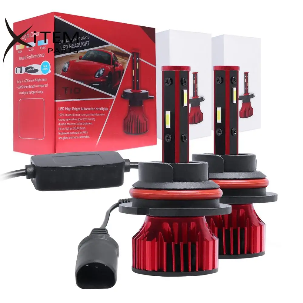 LED headlight CSP chips 4 sides LED headlight H4 H7 H11 H13 9007 car led headlight 10000lm