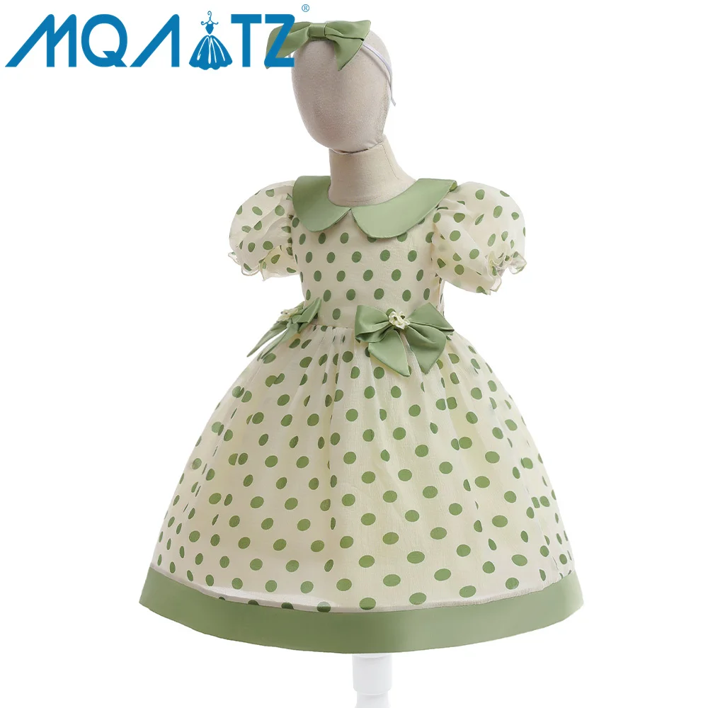 MQATZ Easter Princess Toddler Kid Child Girls Tutu Dress Party Wedding Birthday Dresses For Girl Pearl Bow Costumes